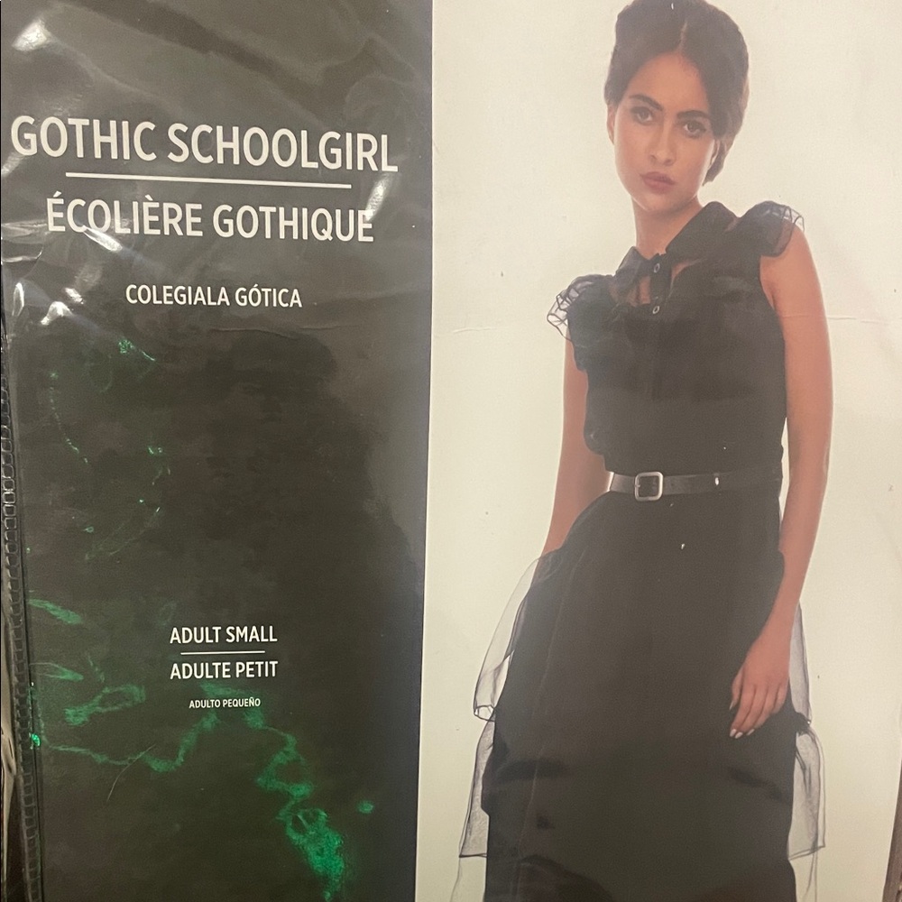 Gothic Schoolgirl Black Dress for Kids